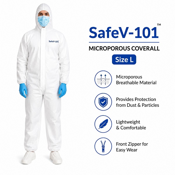 SafeV-101 Microporous Coverall Size L