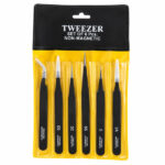 Teflon Tweezers Set of 6 Pcs
