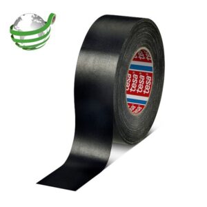 Tesa 4657 Temperature Resistant Acrylic Coated Cloth Tape - Black 50mm*50m
